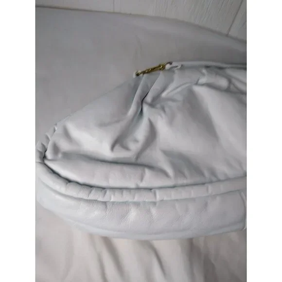 Samir Vtg HandBag White Bright Color Block Zigzag Prints Leather Hinged Purse - Picture 8 of 12